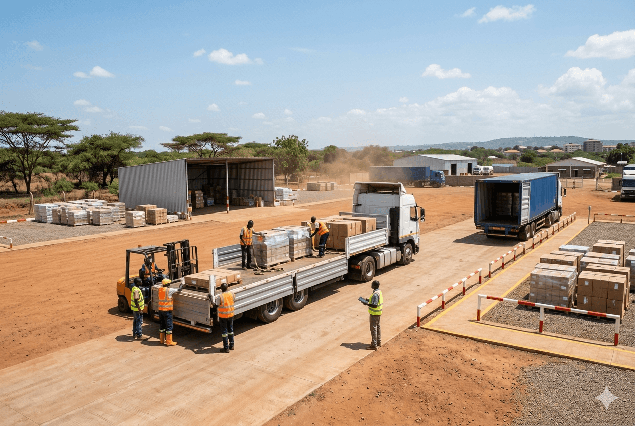 Cargo trucks representing logistics and transportation services